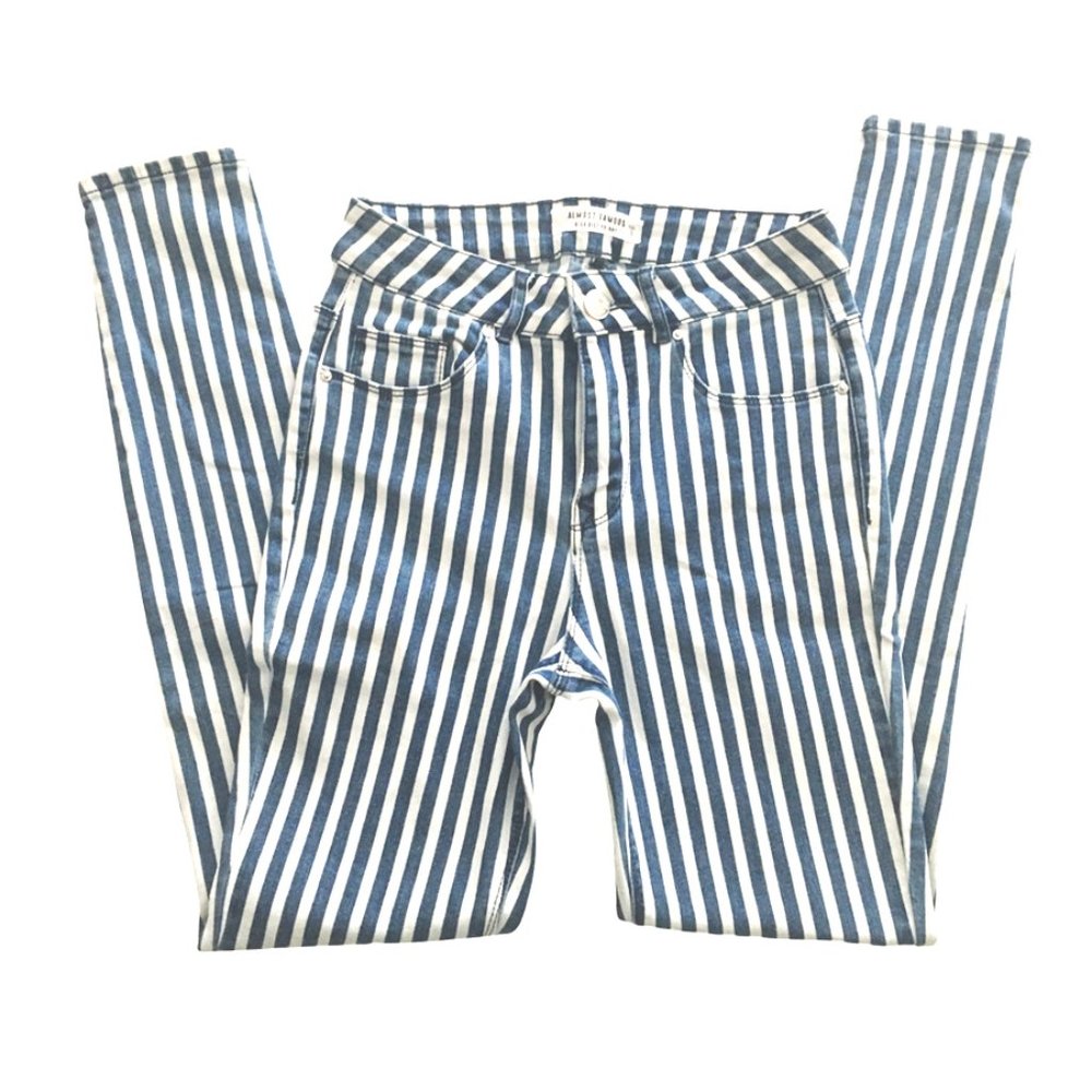Almost Famous Striped Denim Jeans